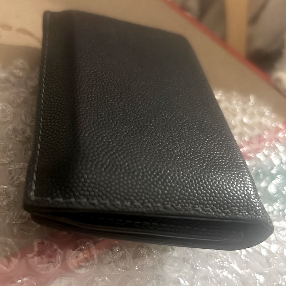 NEW! Cartier Black Leather Wallet, Rare Bifold - Picture 3 of 3